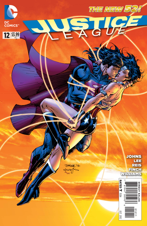 Justice League #12 cover by Jim Lee, Scott Williams, and Alex Sinclair